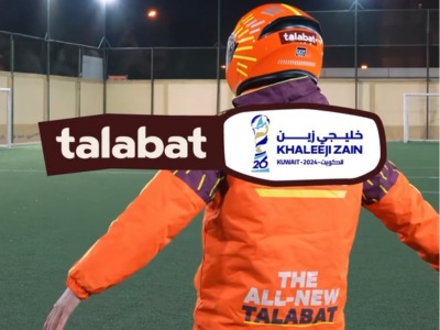 Talabat brand activation at Gulf Cup 26 in Kuwait.